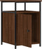 vidaXL - Nachtkastje - 40x42x60 - cm - bewerkt - hout - bruin - eikenkleur