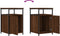 vidaXL - Nachtkastje - 40x42x60 - cm - bewerkt - hout - bruin - eikenkleur