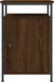 vidaXL - Nachtkastje - 40x42x60 - cm - bewerkt - hout - bruin - eikenkleur