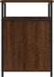 vidaXL - Nachtkastje - 40x42x60 - cm - bewerkt - hout - bruin - eikenkleur