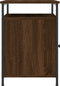vidaXL - Nachtkastje - 40x42x60 - cm - bewerkt - hout - bruin - eikenkleur