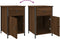 vidaXL - Nachtkastje - 40x42x60 - cm - bewerkt - hout - bruin - eikenkleur
