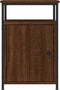 vidaXL - Nachtkastje - 40x42x60 - cm - bewerkt - hout - bruin - eikenkleur
