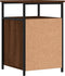 vidaXL - Nachtkastje - 40x42x60 - cm - bewerkt - hout - bruin - eikenkleur
