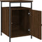 vidaXL - Nachtkastje - 40x42x60 - cm - bewerkt - hout - bruin - eikenkleur