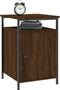 vidaXL - Nachtkastje - 40x42x60 - cm - bewerkt - hout - bruin - eikenkleur