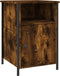 vidaXL - Nachtkastje - 40x42x60 - cm - bewerkt - hout - gerookt - eikenkleurig