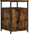 vidaXL - Nachtkastje - 40x42x60 - cm - bewerkt - hout - gerookt - eikenkleurig
