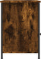 vidaXL - Nachtkastje - 40x42x60 - cm - bewerkt - hout - gerookt - eikenkleurig