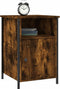 vidaXL - Nachtkastje - 40x42x60 - cm - bewerkt - hout - gerookt - eikenkleurig