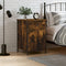 vidaXL - Nachtkastje - 40x42x60 - cm - bewerkt - hout - gerookt - eikenkleurig