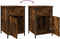 vidaXL - Nachtkastje - 40x42x60 - cm - bewerkt - hout - gerookt - eikenkleurig