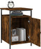 vidaXL - Nachtkastje - 40x42x60 - cm - bewerkt - hout - gerookt - eikenkleurig