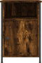 vidaXL - Nachtkastje - 40x42x60 - cm - bewerkt - hout - gerookt - eikenkleurig