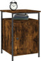 vidaXL - Nachtkastje - 40x42x60 - cm - bewerkt - hout - gerookt - eikenkleurig