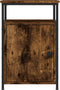 vidaXL - Nachtkastje - 40x42x60 - cm - bewerkt - hout - gerookt - eikenkleurig