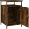 vidaXL - Nachtkastje - 40x42x60 - cm - bewerkt - hout - gerookt - eikenkleurig