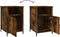 vidaXL - Nachtkastje - 40x42x60 - cm - bewerkt - hout - gerookt - eikenkleurig