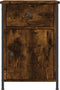 vidaXL - Nachtkastje - 40x42x60 - cm - bewerkt - hout - gerookt - eikenkleurig