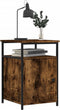 vidaXL - Nachtkastje - 40x42x60 - cm - bewerkt - hout - gerookt - eikenkleurig