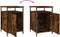 vidaXL - Nachtkastje - 40x42x60 - cm - bewerkt - hout - gerookt - eikenkleurig