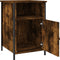 vidaXL - Nachtkastje - 40x42x60 - cm - bewerkt - hout - gerookt - eikenkleurig