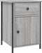 vidaXL - Nachtkastje - 40x42x60 - cm - bewerkt - hout - grijs - sonoma - eikenkleurig