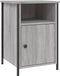 vidaXL - Nachtkastje - 40x42x60 - cm - bewerkt - hout - grijs - sonoma - eikenkleurig