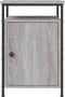 vidaXL - Nachtkastje - 40x42x60 - cm - bewerkt - hout - grijs - sonoma - eikenkleurig