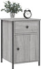 vidaXL - Nachtkastje - 40x42x60 - cm - bewerkt - hout - grijs - sonoma - eikenkleurig
