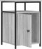 vidaXL - Nachtkastje - 40x42x60 - cm - bewerkt - hout - grijs - sonoma - eikenkleurig