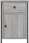 vidaXL - Nachtkastje - 40x42x60 - cm - bewerkt - hout - grijs - sonoma - eikenkleurig