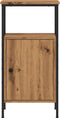 vidaXL - Nachtkastje - 41x31x80 - cm - bewerkt - hout - artisanaal - eikenkleurig