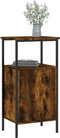 vidaXL - Nachtkastje - 41x31x80 - cm - bewerkt - hout - gerookt - eikenkleurig