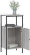 vidaXL - Nachtkastje - 41x31x80 - cm - bewerkt - hout - grijs - sonoma