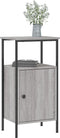 vidaXL - Nachtkastje - 41x31x80 - cm - bewerkt - hout - grijs - sonoma