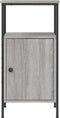 vidaXL - Nachtkastje - 41x31x80 - cm - bewerkt - hout - grijs - sonoma