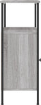 vidaXL - Nachtkastje - 41x31x80 - cm - bewerkt - hout - grijs - sonoma