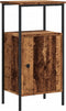 vidaXL - Nachtkastje - 41x31x80 - cm - bewerkt - hout - oud - houtkleurig