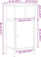 vidaXL - Nachtkastje - 41x31x80 - cm - bewerkt - hout - oud - houtkleurig