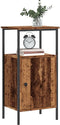 vidaXL - Nachtkastje - 41x31x80 - cm - bewerkt - hout - oud - houtkleurig