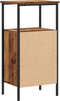 vidaXL - Nachtkastje - 41x31x80 - cm - bewerkt - hout - oud - houtkleurig