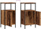 vidaXL - Nachtkastje - 41x31x80 - cm - bewerkt - hout - oud - houtkleurig