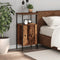 vidaXL - Nachtkastje - 41x31x80 - cm - bewerkt - hout - oud - houtkleurig