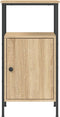 vidaXL - Nachtkastje - 41x31x80 - cm - bewerkt - hout - sonoma - eikenkleurig