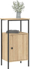 vidaXL - Nachtkastje - 41x31x80 - cm - bewerkt - hout - sonoma - eikenkleurig