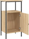 vidaXL - Nachtkastje - 41x31x80 - cm - bewerkt - hout - sonoma - eikenkleurig