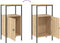 vidaXL - Nachtkastje - 41x31x80 - cm - bewerkt - hout - sonoma - eikenkleurig