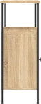 vidaXL - Nachtkastje - 41x31x80 - cm - bewerkt - hout - sonoma - eikenkleurig