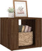 vidaXL - Nachtkastje - 41x40x36 - cm - bewerkt - hout - bruin - eikenkleur